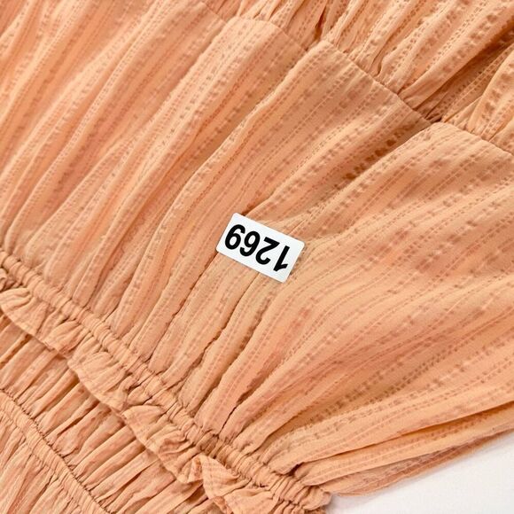 Current Air Los Angeles Dress Womens Medium Tan Striped Sleeveless A-Line - Picture 11 of 11